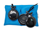 Capricho Black Glass Castanets with White and Blue Veined Glass. Double Soundbox. Castañuelas del Sur 217.000€ #501742116152